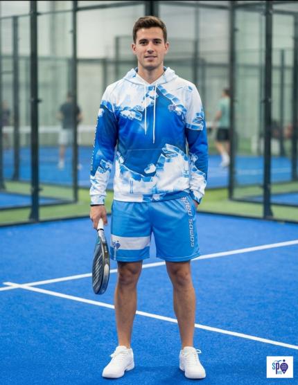 Buzo Somos Padel Azul y Blanco
