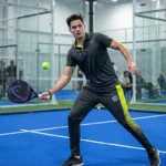 Pantalon Somos Padel Negro y Amarillo