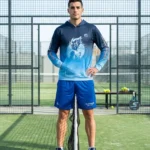 Buzo Somos Padel Negro y Celeste